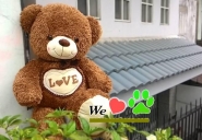 Gấu Love Nâu Vừa